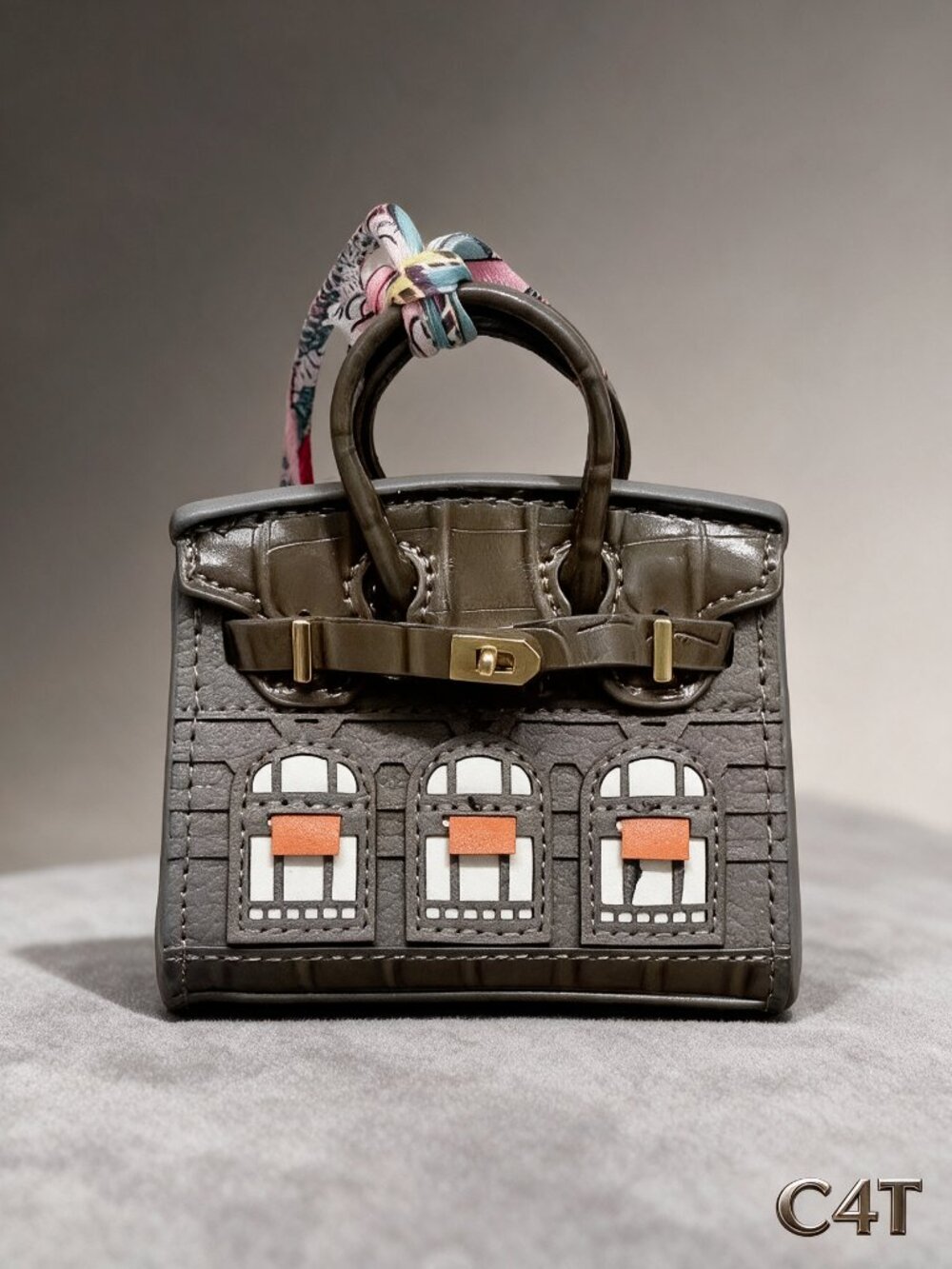 Mini Tote, Bag Charm, Coin Purse, Headphones Holder - GRAY